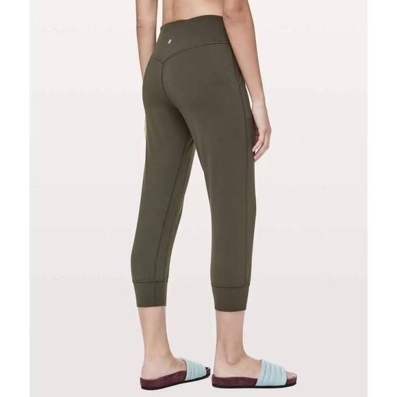 Lululemon Align Jogger Crop *23" Dark Olive Green Sz 10 - Picture 1 of 5